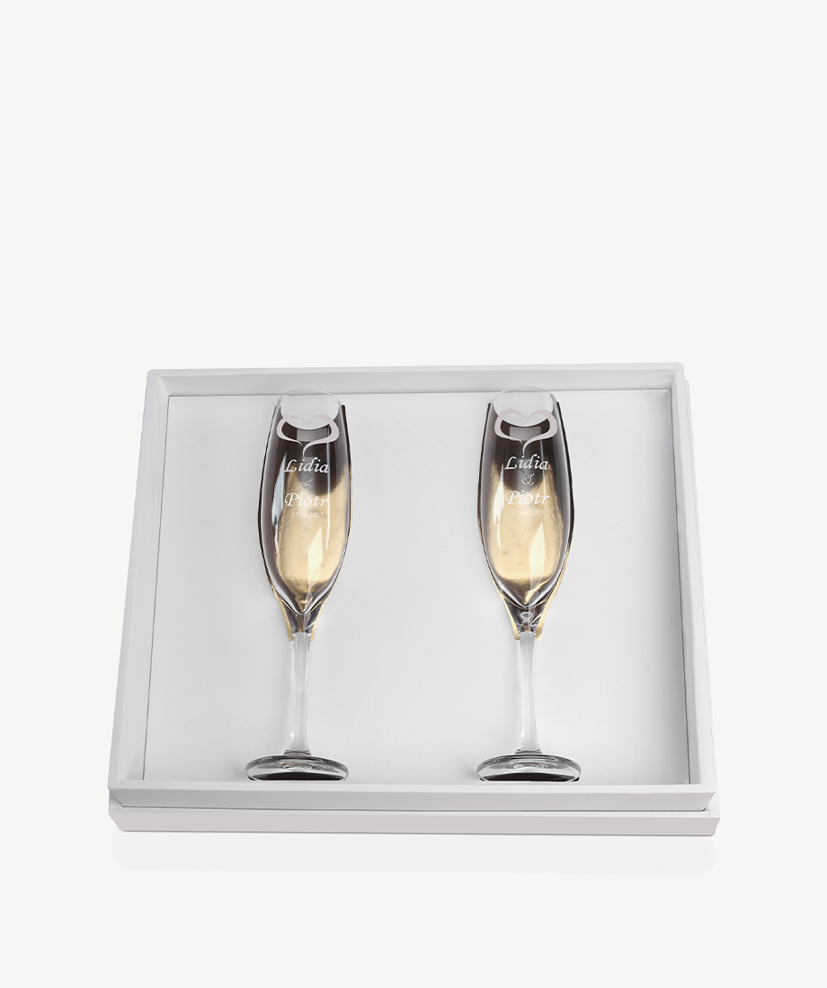 Kieliszki Na Ślub z Grawerem w pudełku - obrazek 4